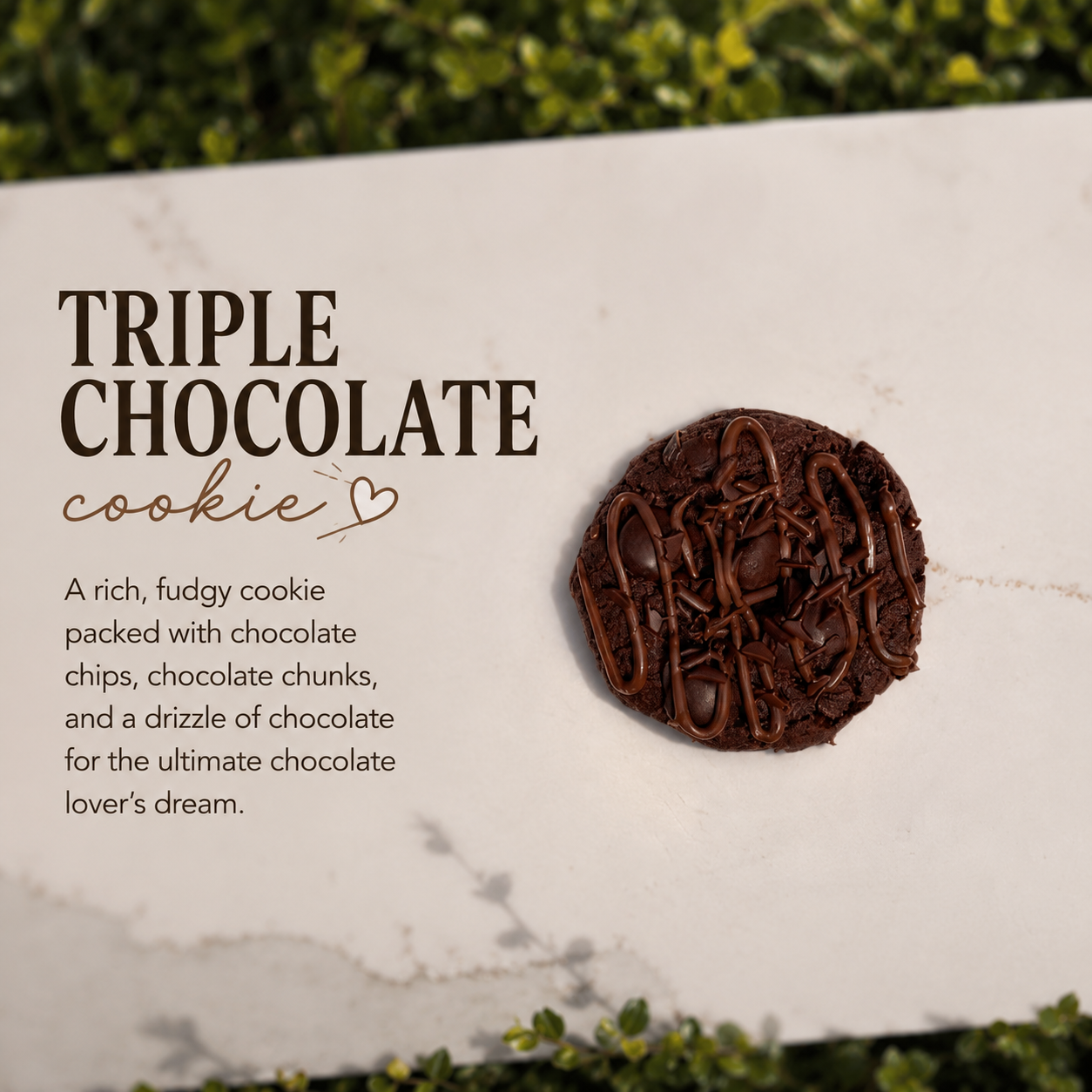 triple chocolate cookie